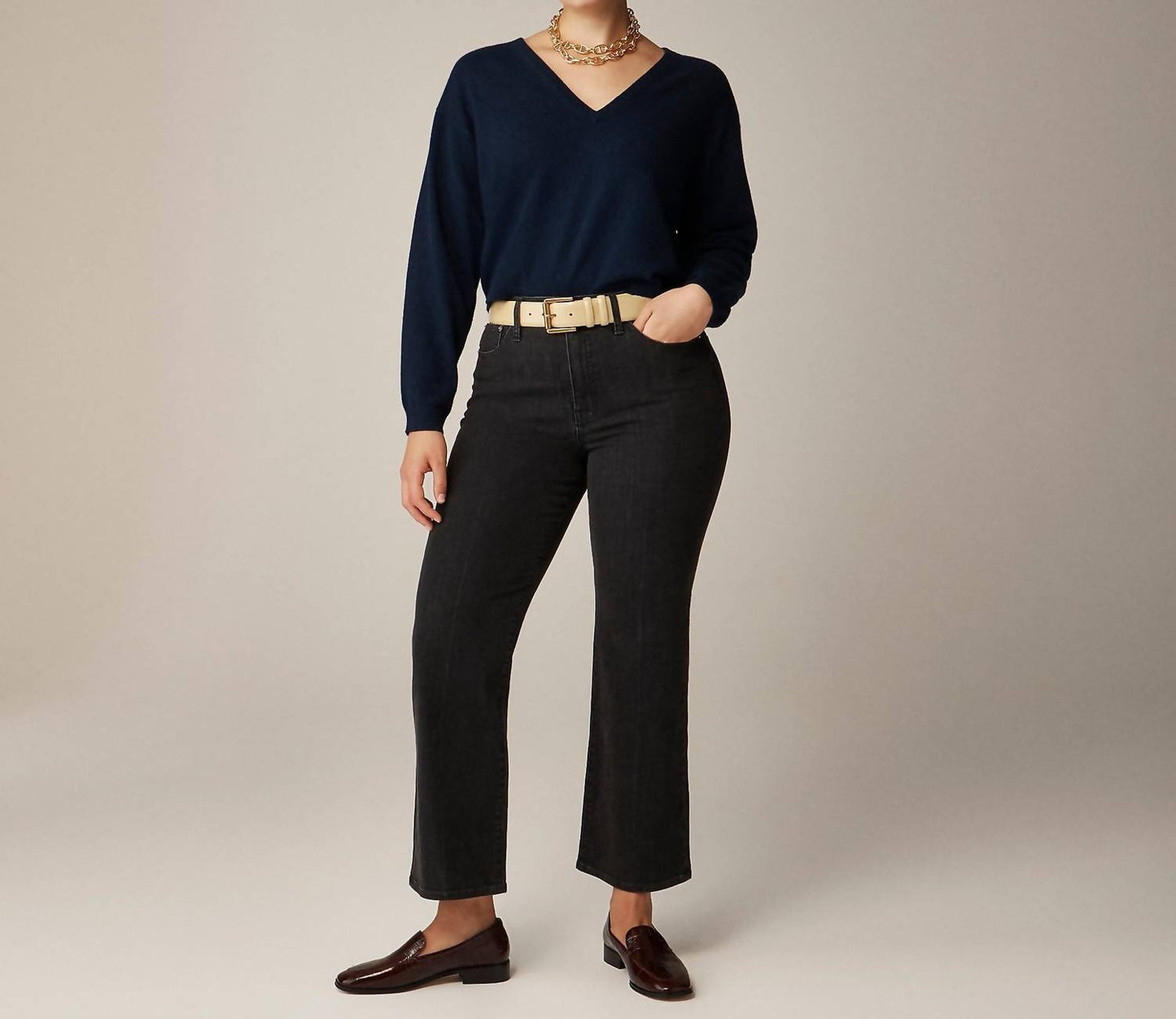 J.Crew - High-rise Cropped Kickout Jean In 1996 Semi-stretch