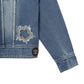 Sasha+Z - Women's Stone Embossed & Distressed Denim Jacket