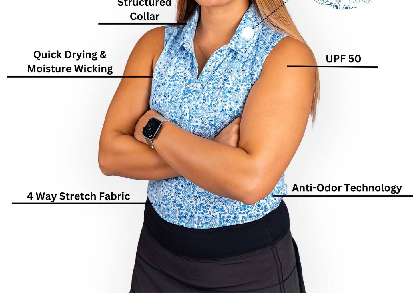 2Putt - Paisley Sleeveless Polo