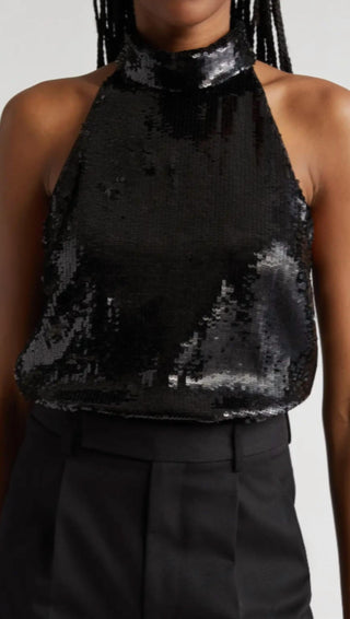 Theory - Roll Neck Halter Blouse