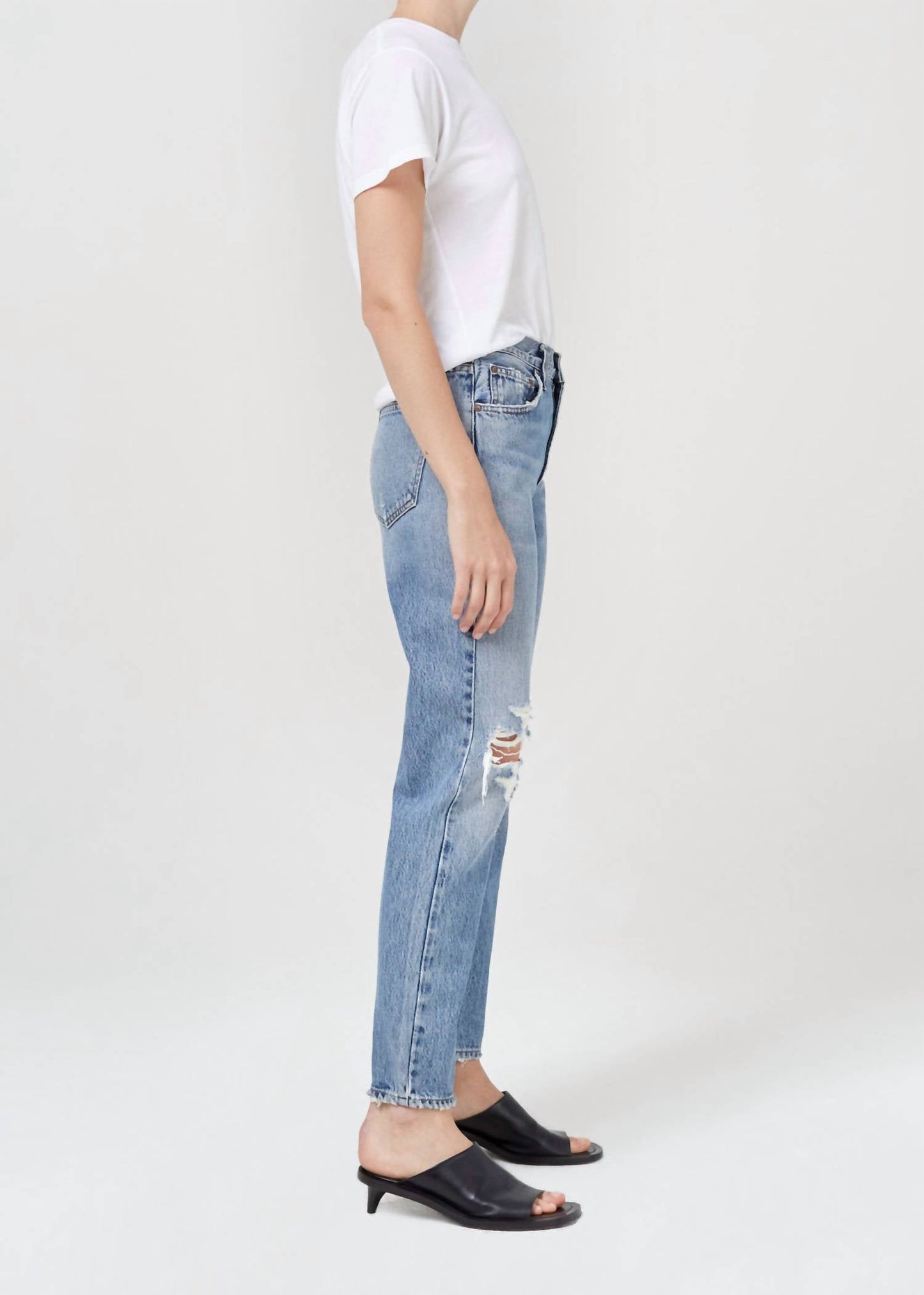 Agolde - Mia Mid Rise Straight Jeans