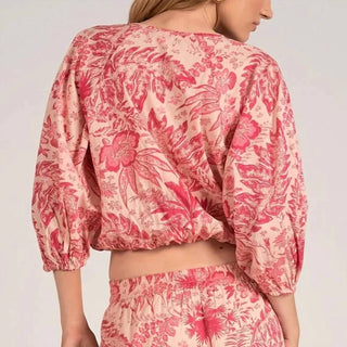 Elan - Leafy Floral Top