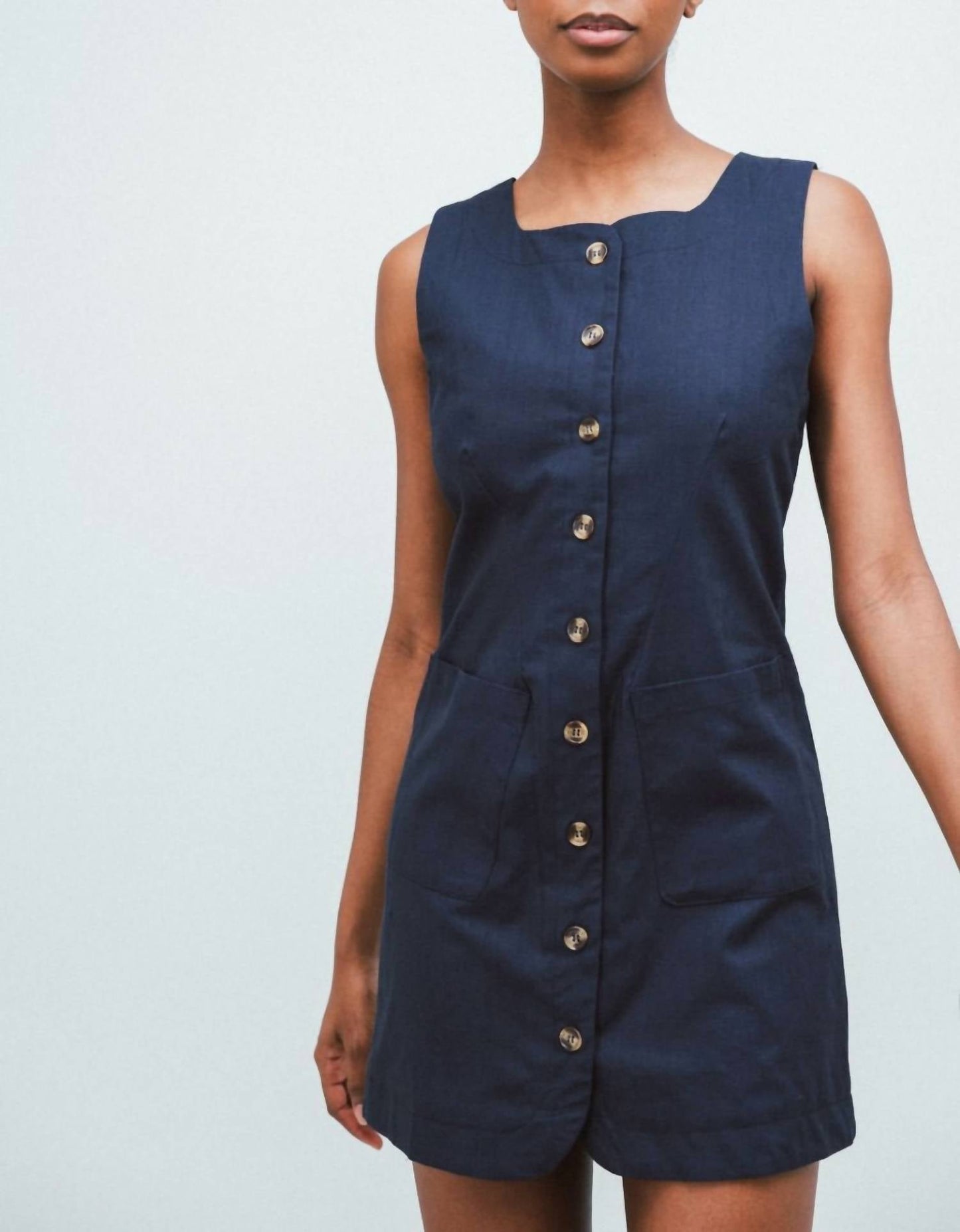 Olivaceous - Button-front Dress