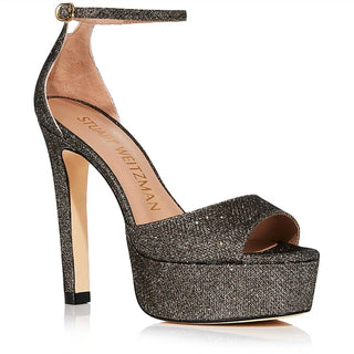 Stuart Weitzman - DISCO ANKLE STRAP PLATFORM SANDALS IN NEW PYRITE