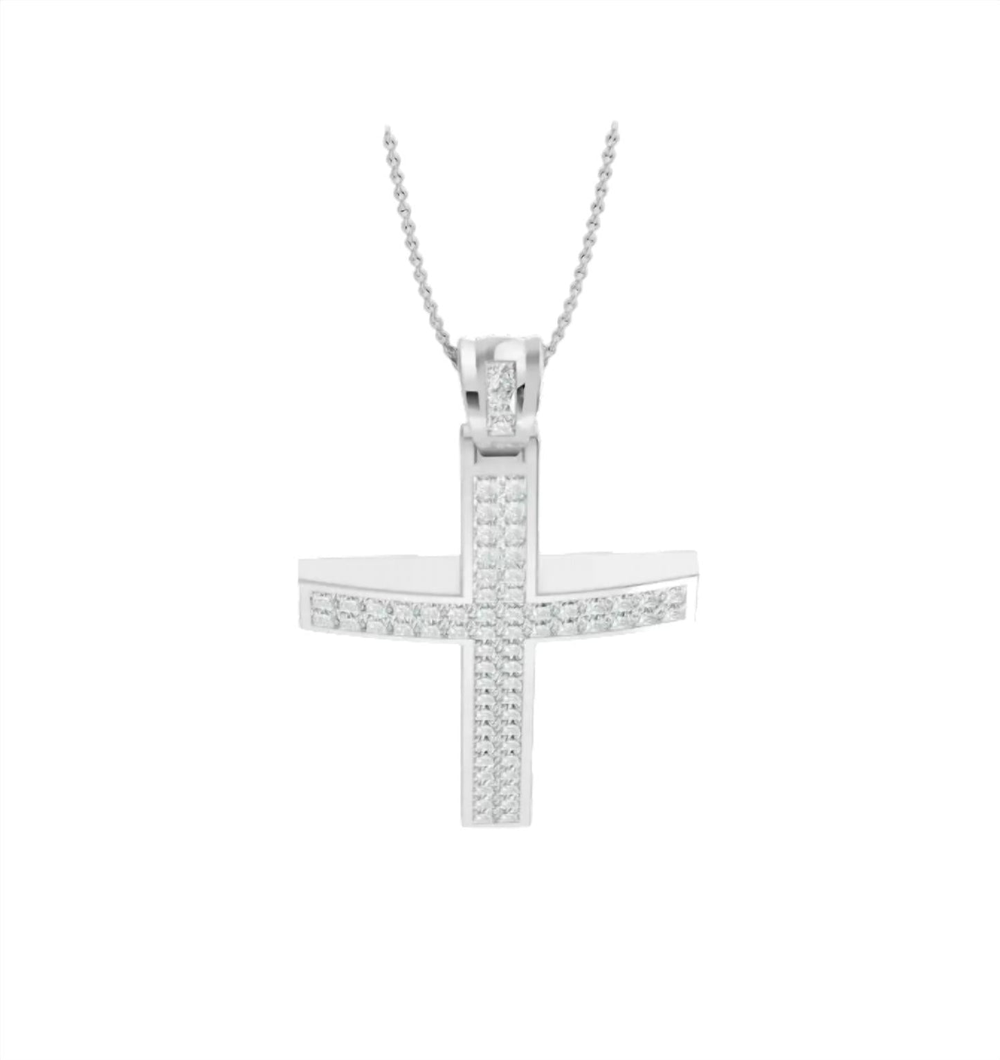 Aamiaa - Stan-p-1.14-3.11-14w Natural Diamond Cross Pendant