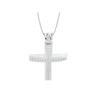 Aamiaa - Stan-p-1.14-3.11-14w Natural Diamond Cross Pendant