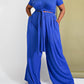 The Curve La - Plus Size Wrap Around Short Sleeve Top And Pants Set