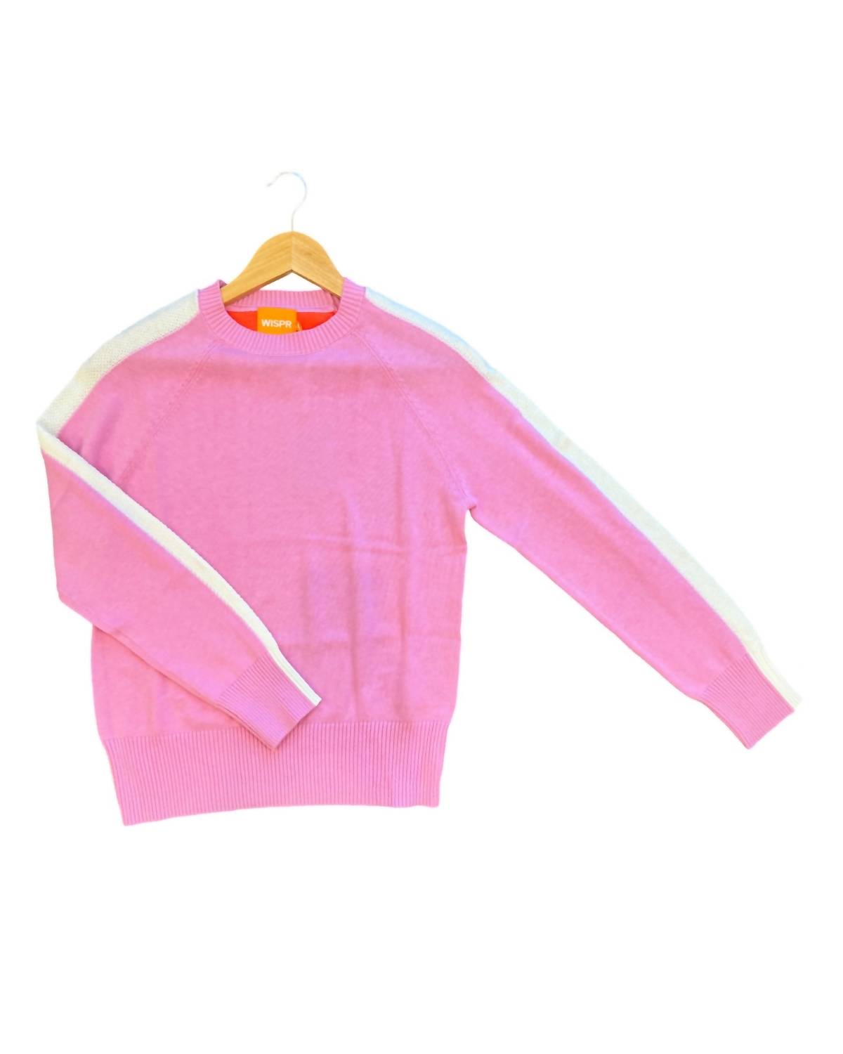 Brodie Cashmere - Summer Stripe Up Crew Neck Tee