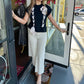 Dear Lover - Satin Bow Cable Knit Sweater Vest