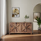 Cabinet with 4 Doors and 4 Open Shelves Freestanding Sideboard