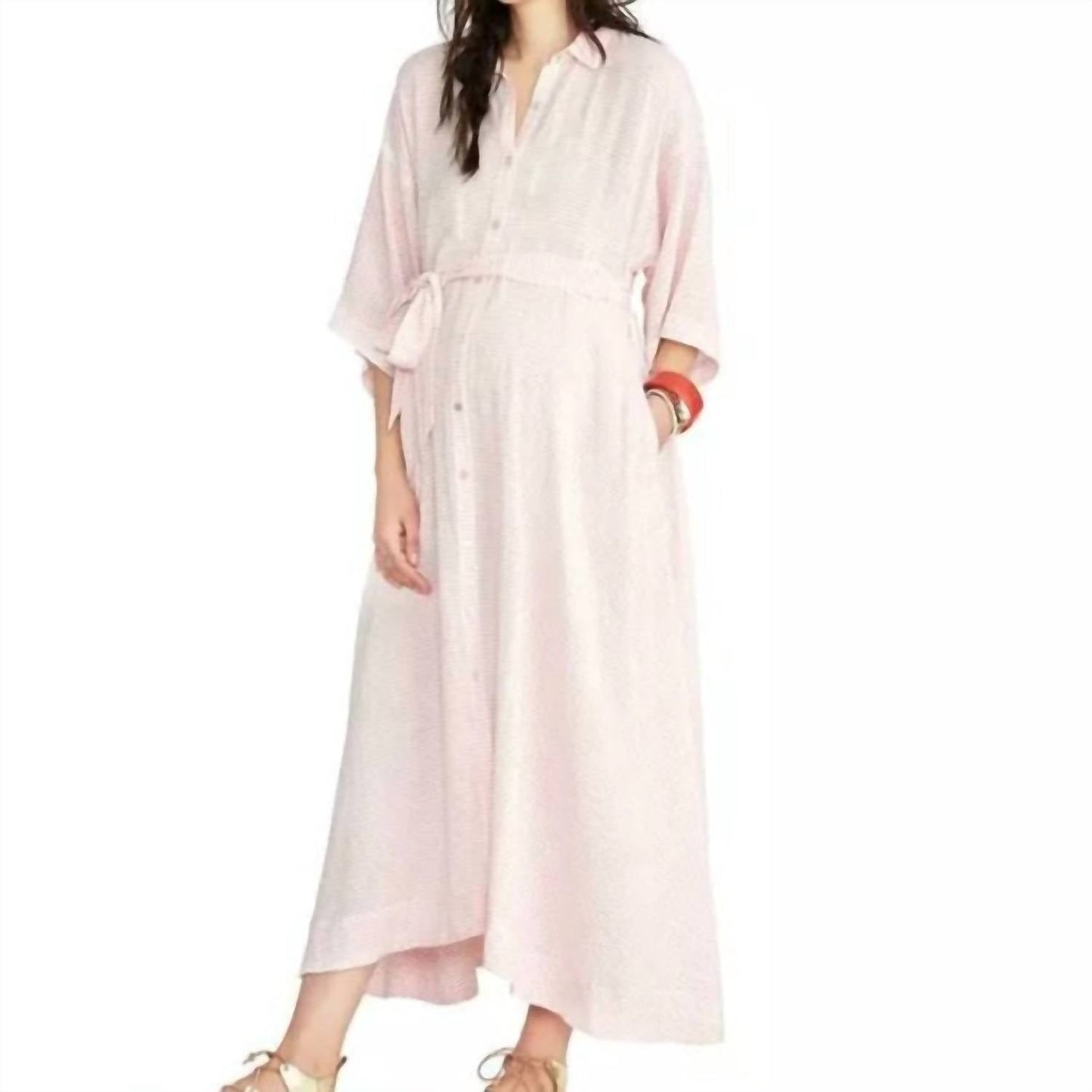 Hatch - The Elsa Stripe Linen Blend Maxi Dress