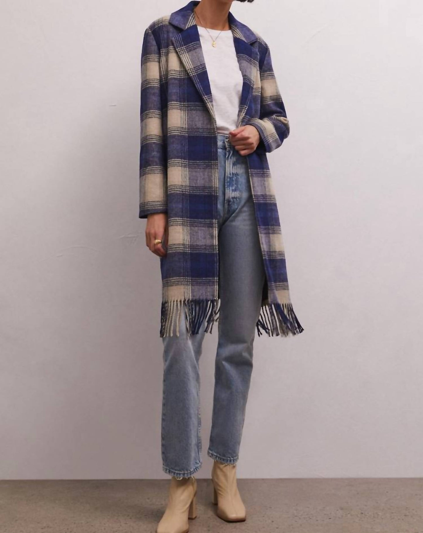 Z Supply - YNEZ FRINGED PLAID COAT