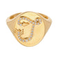 Adina Reyter - Women's Diamond Arrow Initial Signet Ring - T