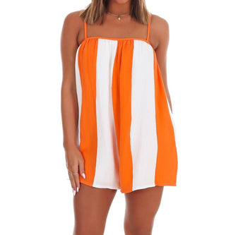 Cloud Ten - Tailgate Mood Striped Romper