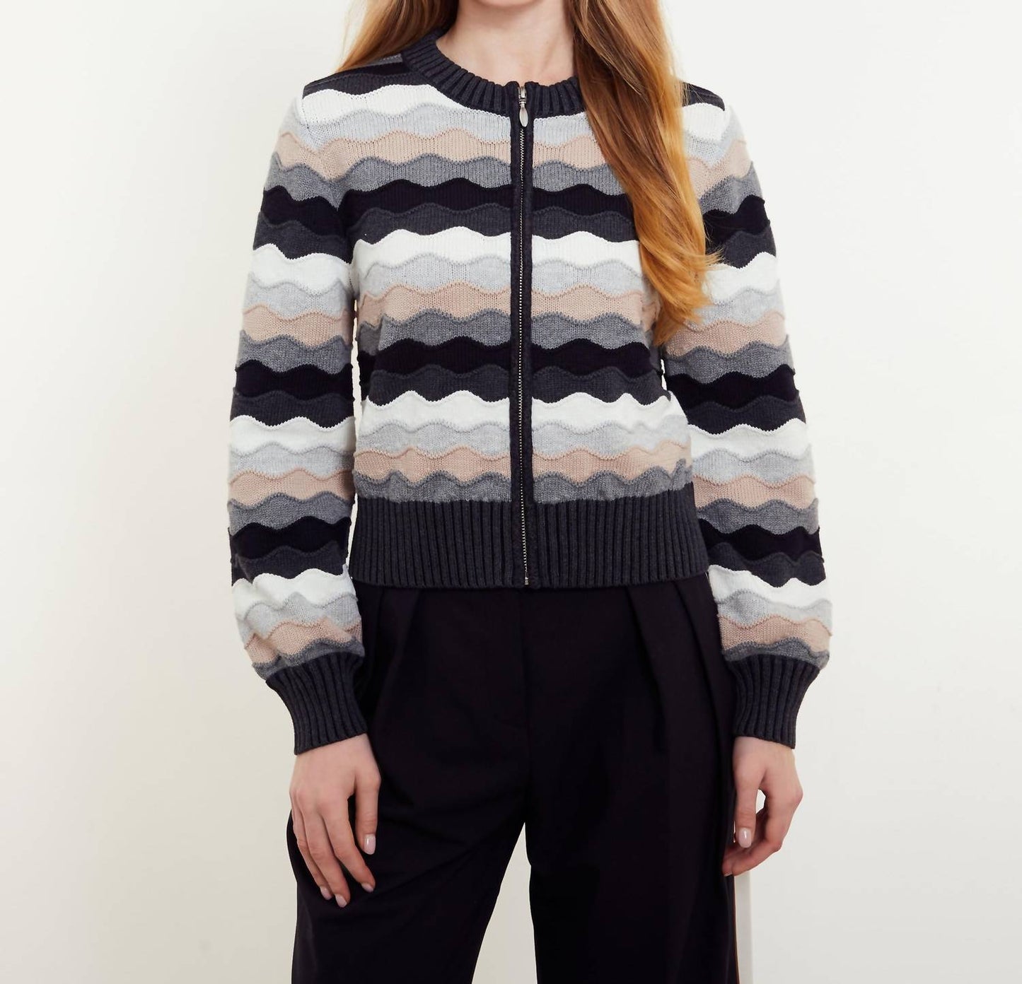 &Isla - Saskia Wave Zipped Bomber Jacket