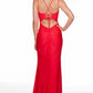 Alyce Paris - Strappy Back Plunging Dress