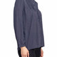 Adrianna Papell - Crewneck Long Sleeves Button Detail Woven Top