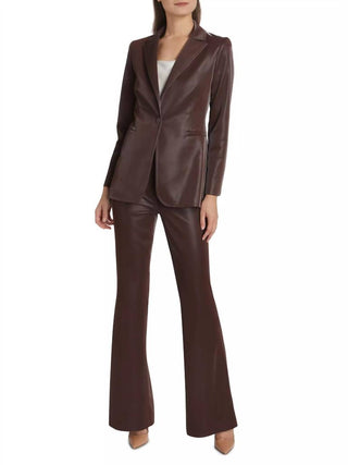 Alice + Olivia - Andrew Shiny Vegan Leather Bootcut Slim Pant