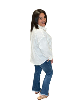 Risen - Mid Rise Ankle Flare Jeans