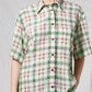 Topshop - Silk Check Print Bowling Blouse