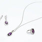 Avenue Chic - Women's Amethyst Dangle Set