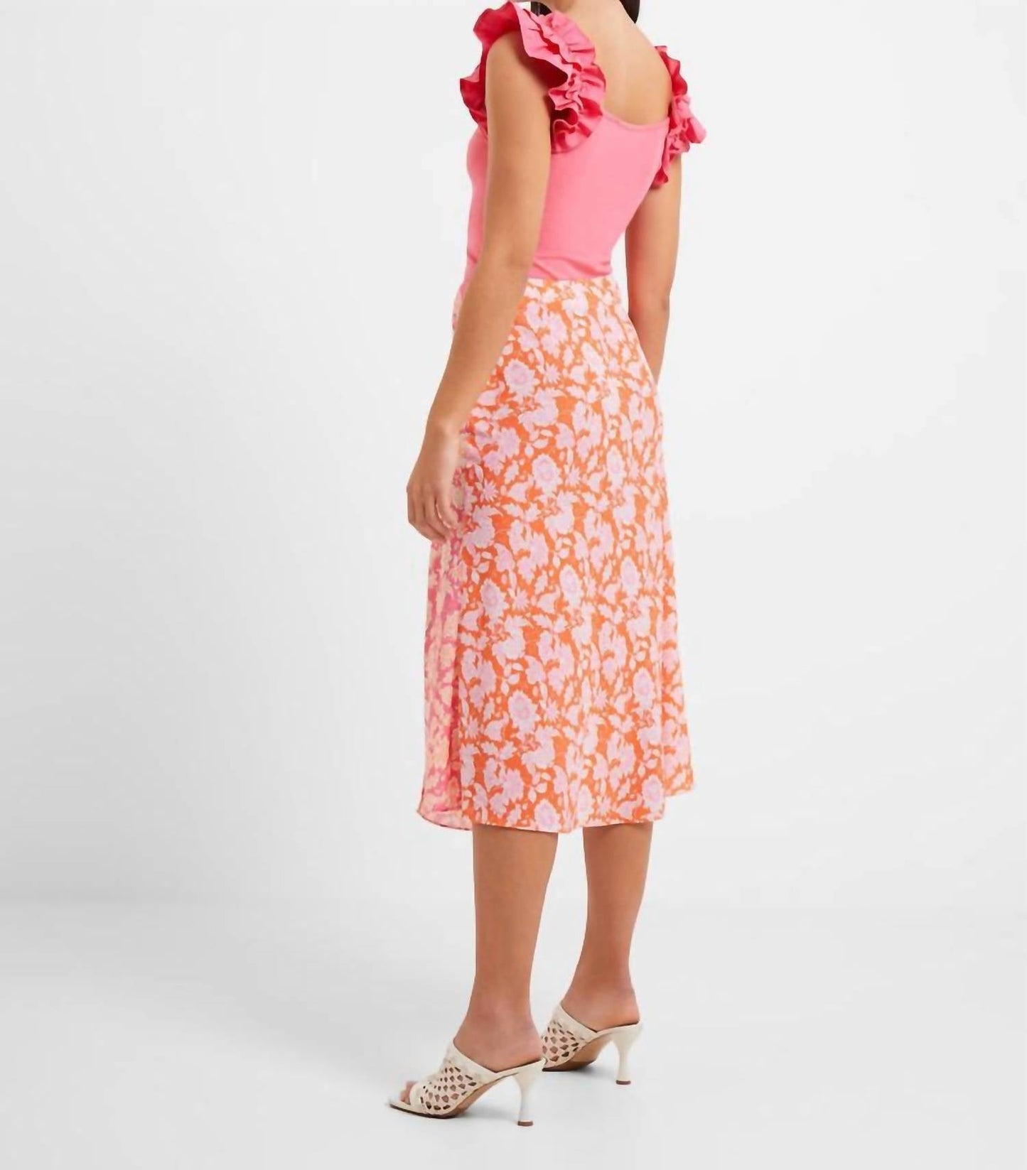 French Connection - The Cosette Verona Slip Midi Skirt