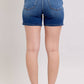 Judy Blue - 2 Button Mid Length Dad Shorts