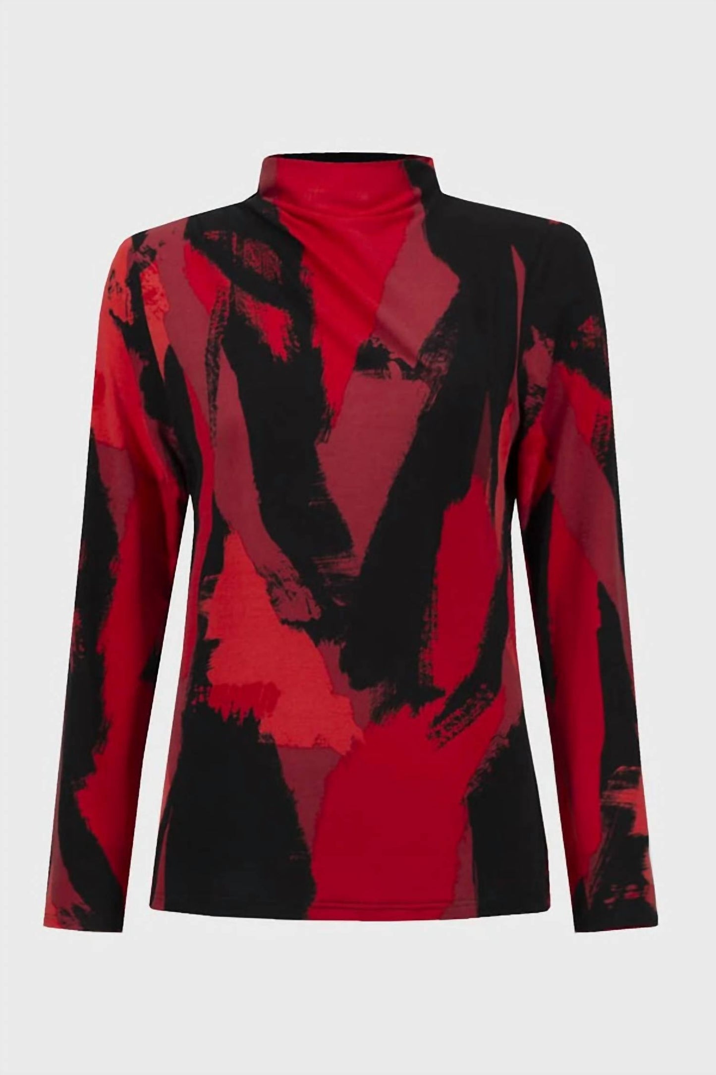 Joseph Ribkoff - Abstract Print Mock Neck Top
