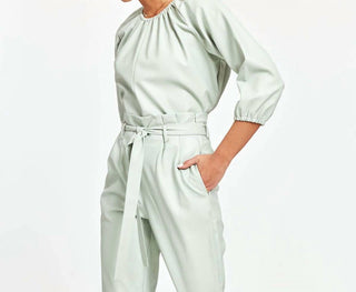 Dolce Cabo - Blakely Faux Leather Puff Sleeve Top