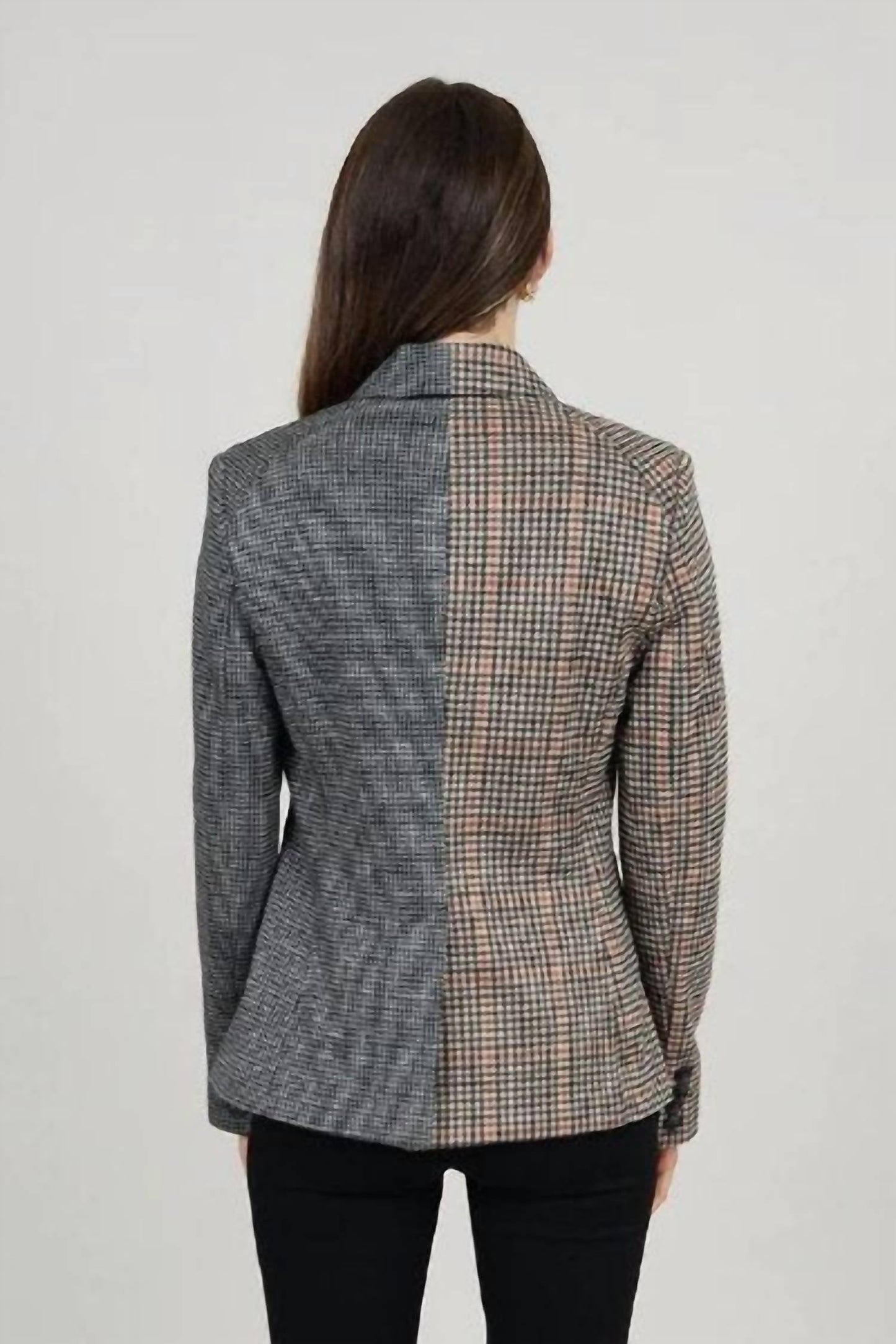 Rd International - Mix Media Double Breasted Blazer