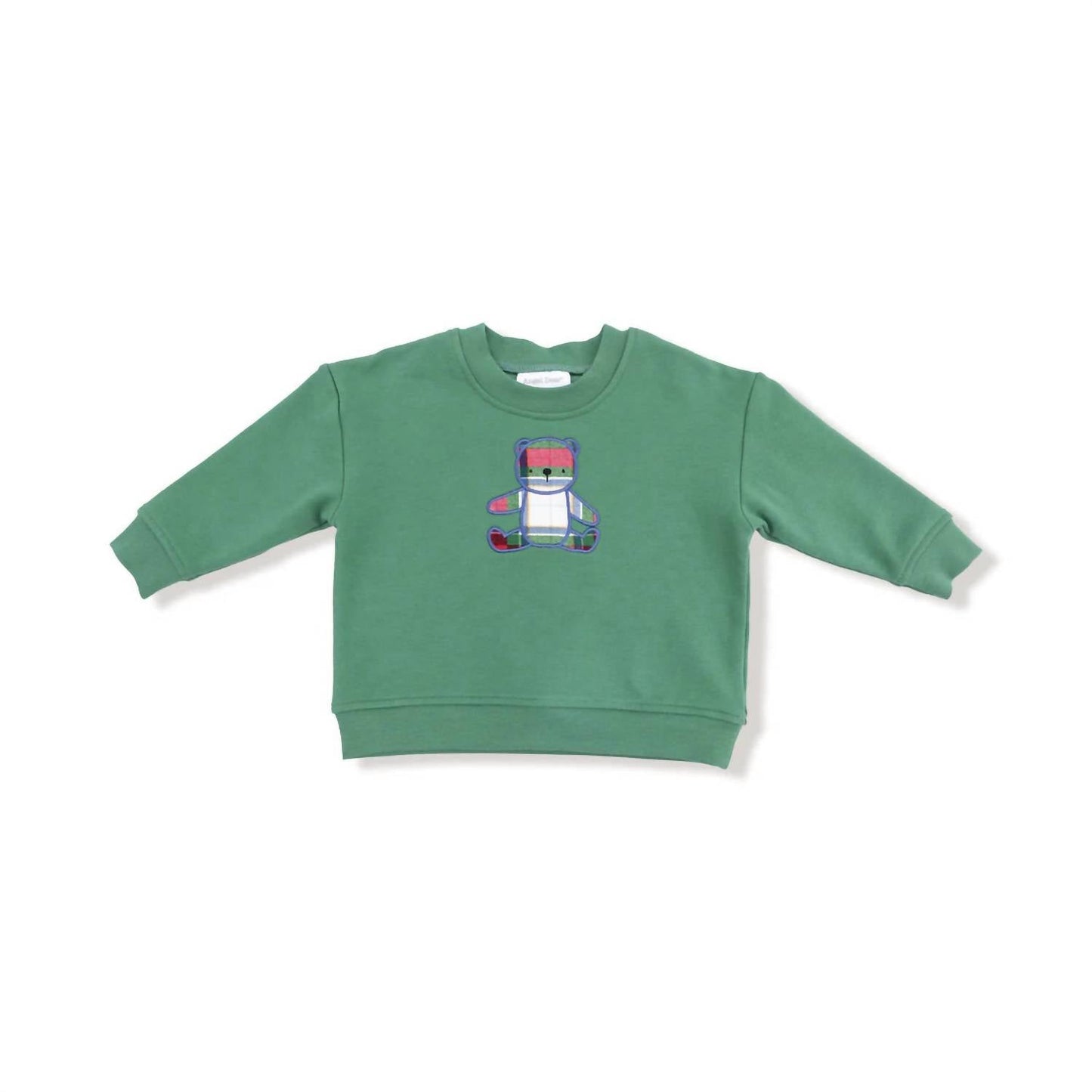 Angel Dear - Boys' Holiday Bear Plaid Sweatshirt With Jogger Set