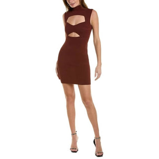 Herve Leger - Ottoman Cutout Sleeve Mini Dress