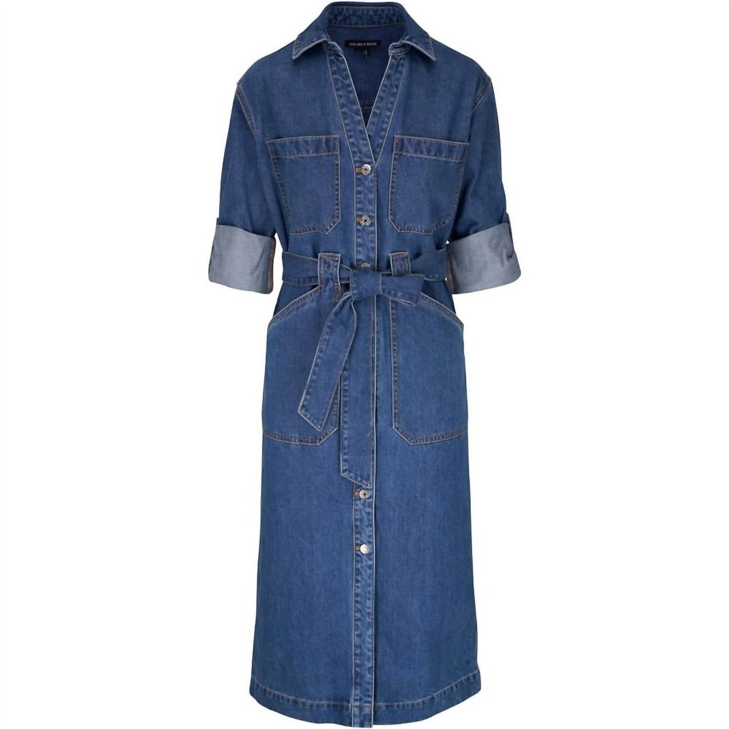 Veronica Beard - Women's Evelyn Cotton Denim Midi Dress