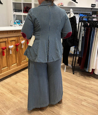 Aratta - Alaia Striped Denim Blazer