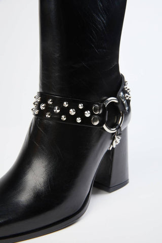 The Kooples - HEELED BOOTS WITH REMOVABLE JEWEL