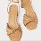 Loeffler Randall - Women's Olivia Leather Knot Mid Heel Sandal