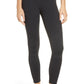 Zella Moto Ribbed High Waist Ankle Leggings - Black
