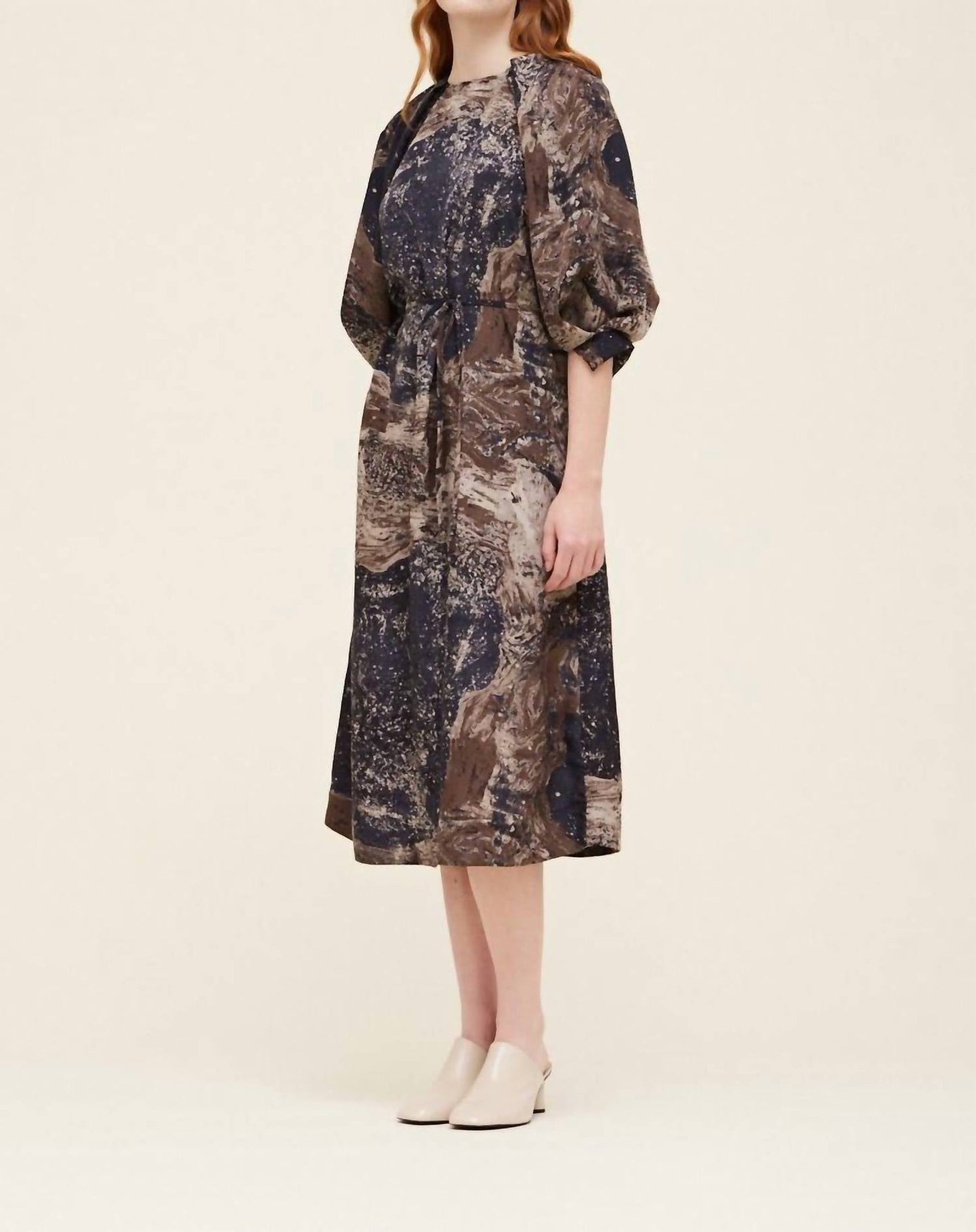 Grade & Gather - Blossom Sleeves Printed Dress