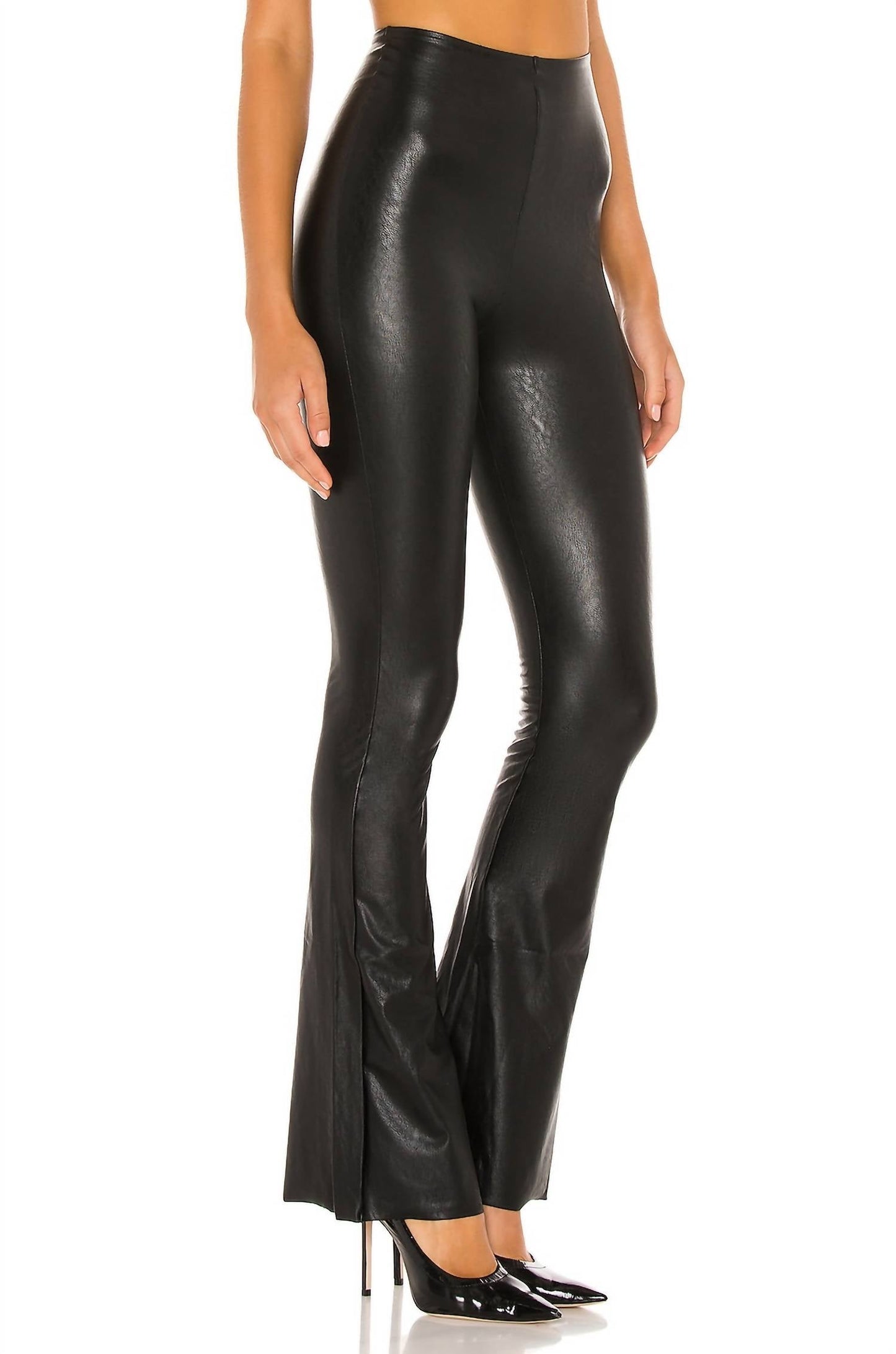Commando - Faux Leather Flare Full Length Leggings