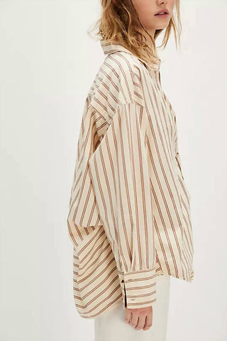 Free People - Striped Varsity Vibes Shirt