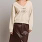Able - Rhinestone Bow Sweater