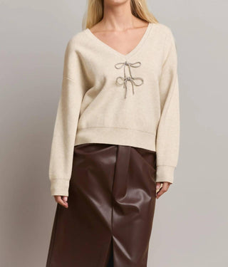 Able - Rhinestone Bow Sweater