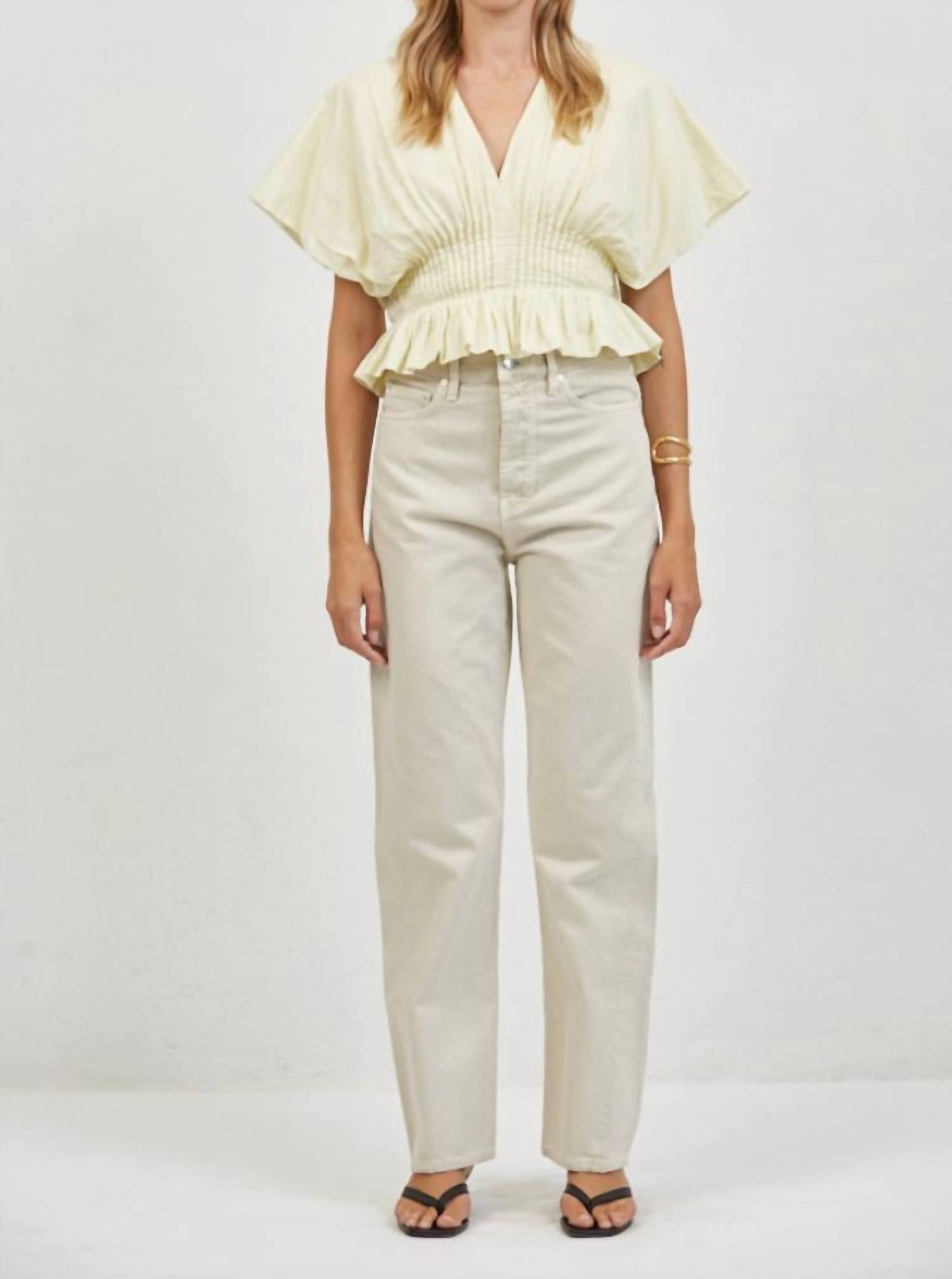 A.Ren - Madine Cinched Waist Top