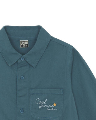 Bonton - Boy's Brushed Cotton Twill Shirt