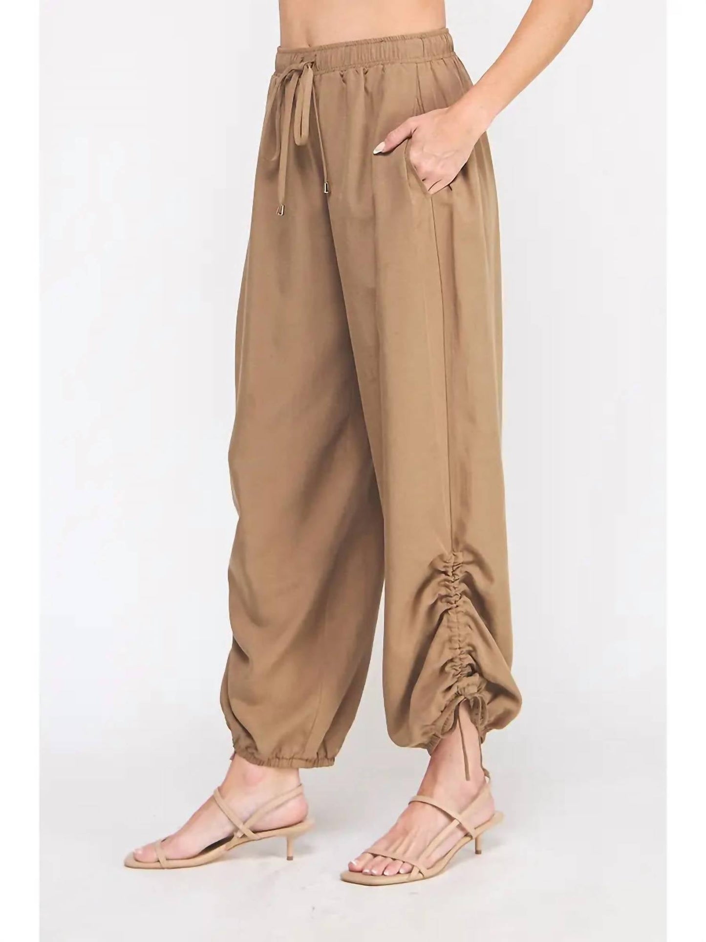 Allie Rose - Satin Drawstring Pant