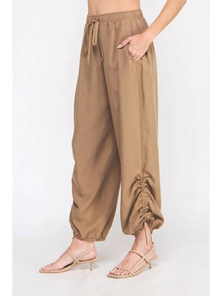 Allie Rose - Satin Drawstring Pant