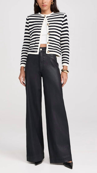 Dl1961 - Women'S - Hepburn Wide Leg High Rise Coated Jeans