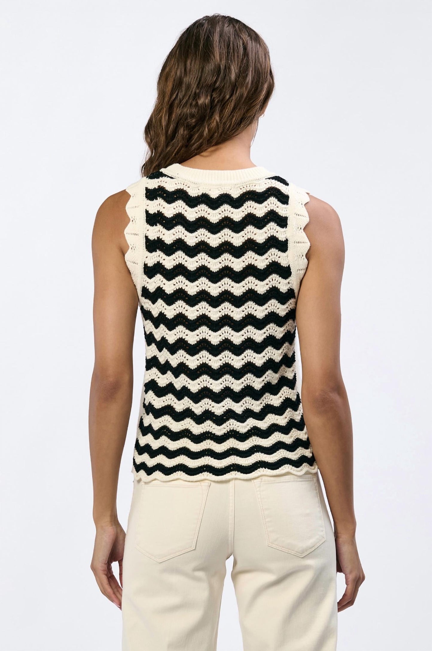 Dear John Denim - Scallop Stripe Crochet Tank