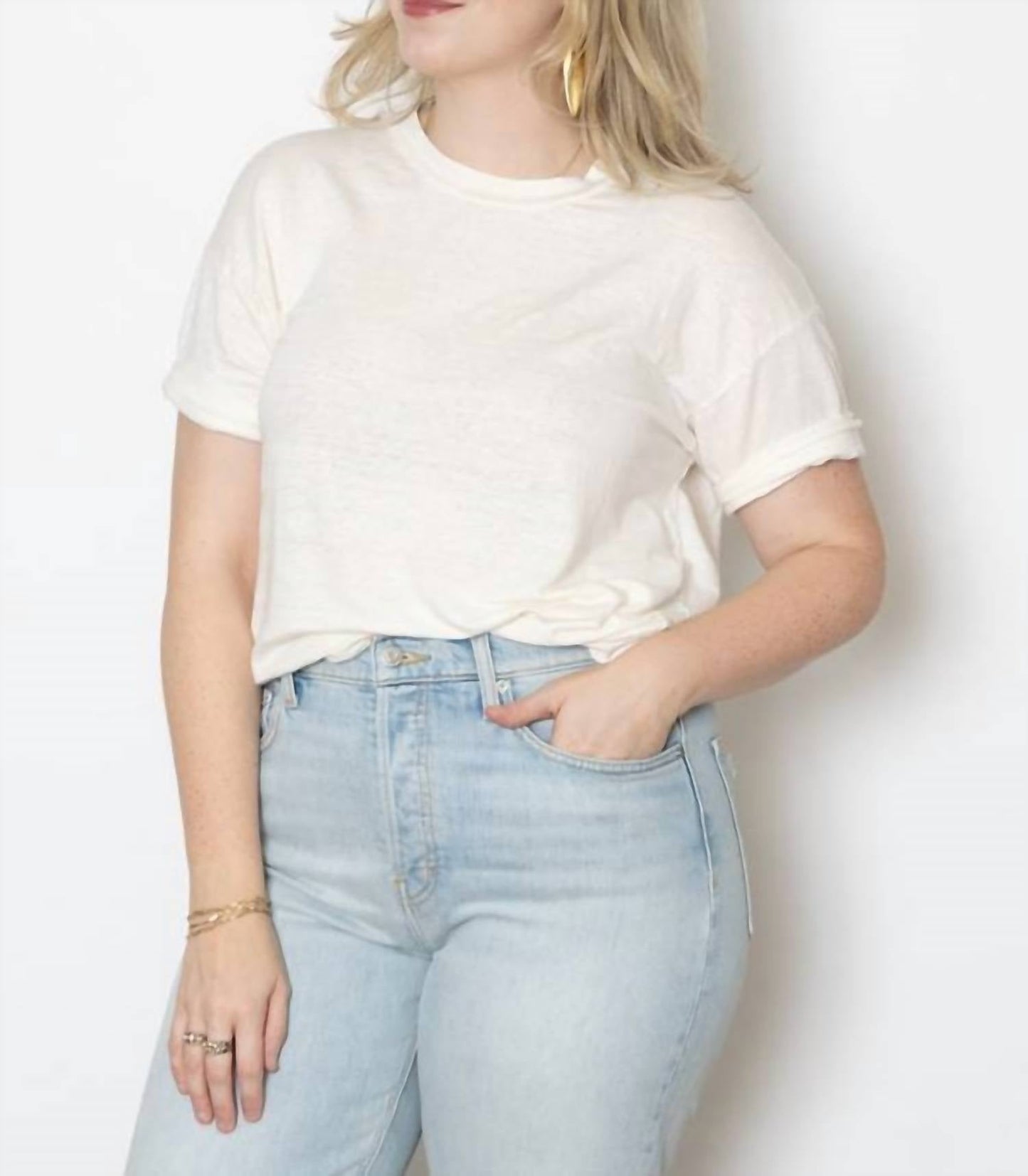 Ma'Ry'Ya - Classic Linen R-neck Tee
