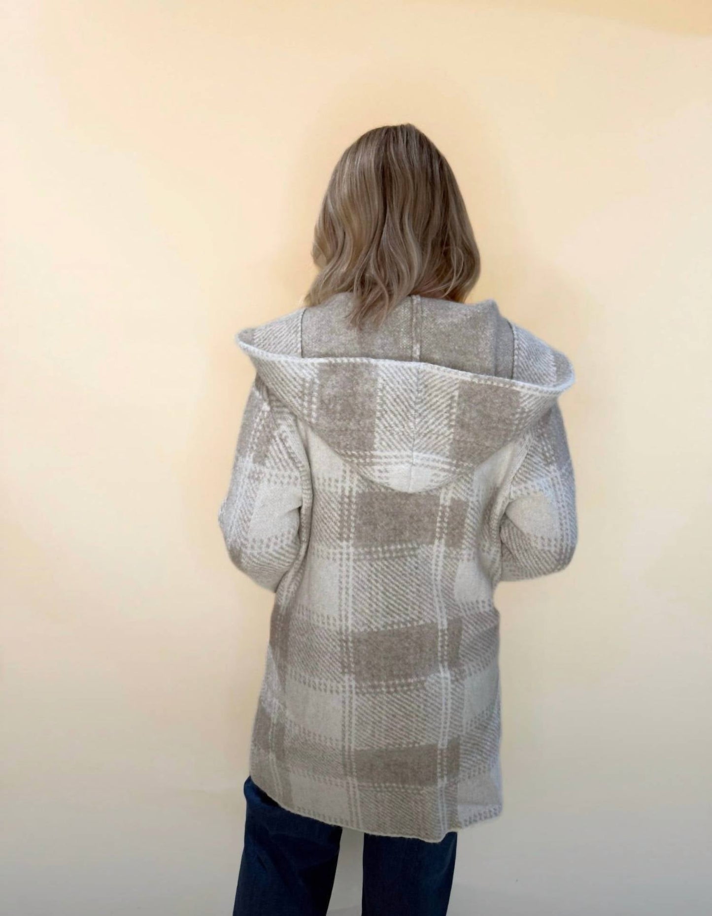 Allie Rose - Veyla Plaid Hoodie Cardigan